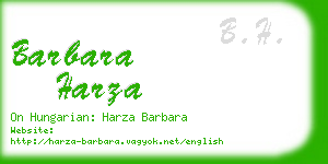 barbara harza business card